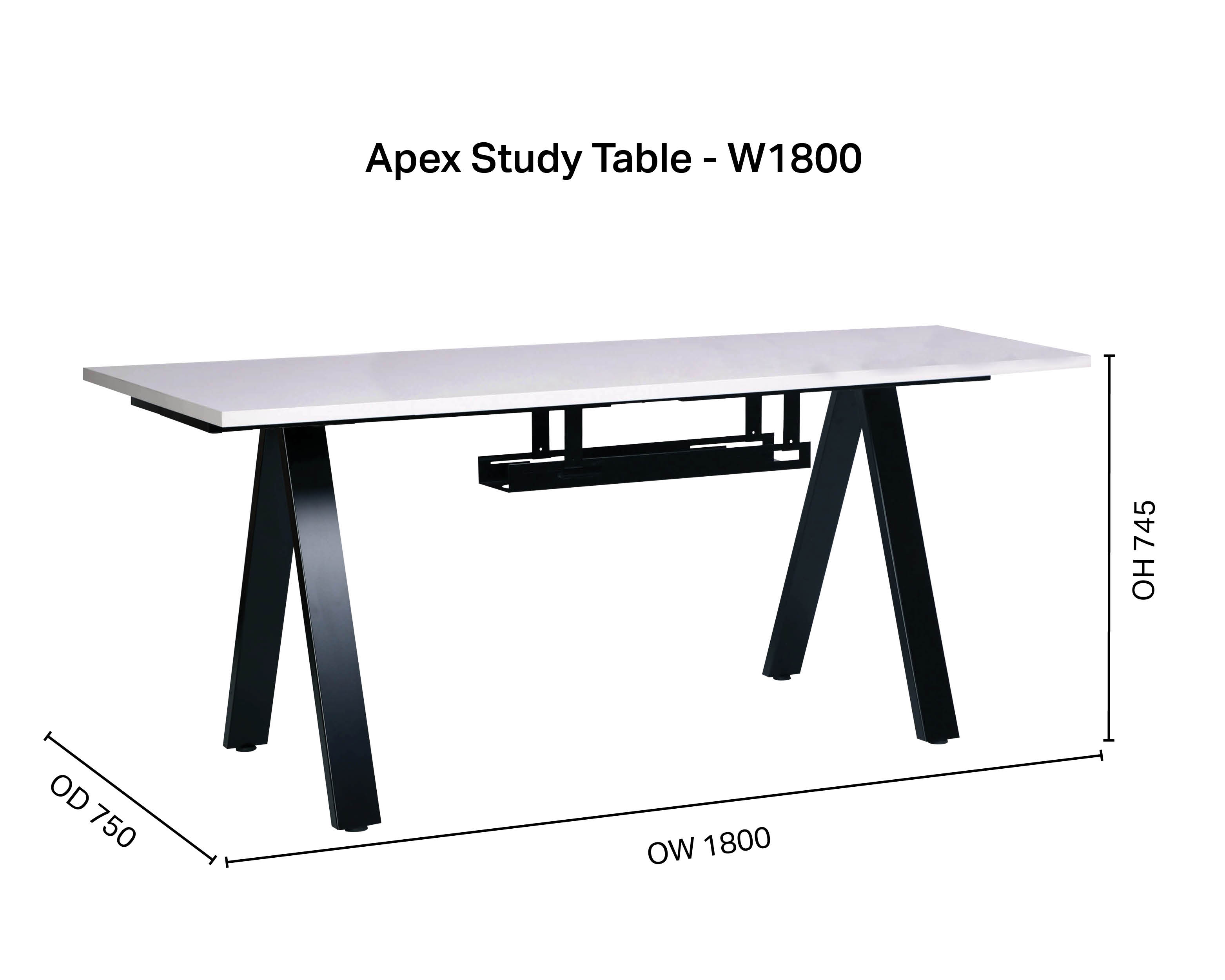 Apex Study Table - W1800